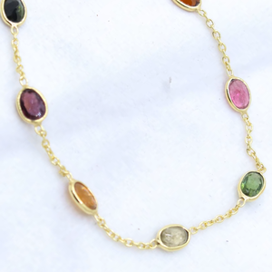 Pulsera de Plata de Ley 925 con Turmalina Natural y Cadena de Eslabones para Mujer, Chapada en Oro Clásico, Joyería Fina, Regalo para Fiesta - Product Image 6