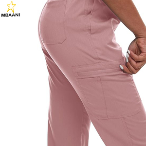 ชุดยูนิฟอร์มพยาบาลแบบเสื้อสครับคอวีคลาสสิกสำหรับผู้หญิง พร้อมกางเกงโยคะจ็อกเกอร์ - Product Image 5