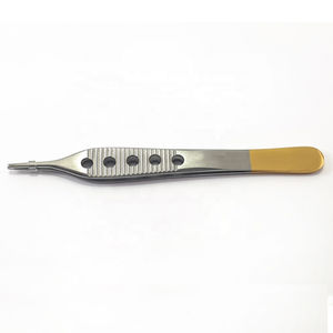 Pince à dissection Adson marron TC 12 cm, 1x2 dents, instrument chirurgical de précision en acier inoxydable allemand de haute qualité, pince Adson - Product Image 6