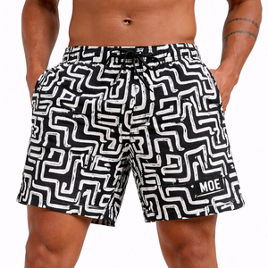 Pantalones Cortos de Playa Casuales con Estampado Personalizado MOE para Hombre, con Cordón Elástico, Ropa de Verano, Fabricación de Marca Privada - Product Image 1