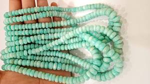 Perles d'Amazonite naturelle, rondes, lisses, de 5 à 8 mm, vendues par brin de 8 pouces de long - Product Image 3