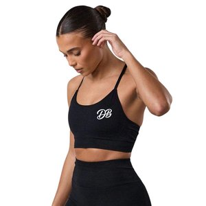 Soutien-gorge de sport haute performance pour femme avec logo personnalisé, sans couture, rembourré, pour fitness, gym, entraînement, course à pied, dos à bretelles, hauts de sport, vente en gros B2B - Product Image 6