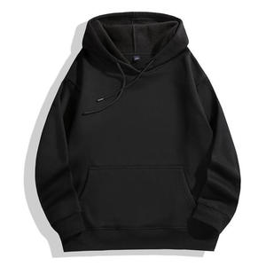 OEM High Quality 100% Polyester 350grams Heavyweight Embroidered <b>Pullover</b> <b>Men</b> Plain Oversized Loose Fit Fleece Hoodie Autumn - Product Image 3