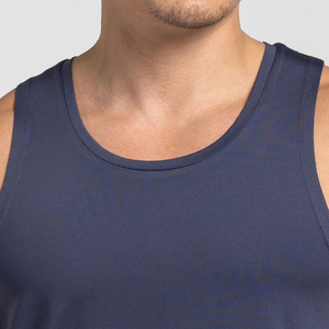 Último Modelo 2026: Camiseta sin Mangas para Hombre, Color Azul Marino, Cuello Redondo, Tejido de Punto, Color Sólido, Secado Rápido, Estilo Casual y Deportivo - Product Image 4
