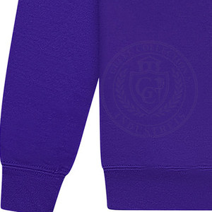 เสื้อสเวตเชิ้ตผู้ชายแบบกำหนดเองสีม่วงสำหรับกลุ่มพี่น้อง ทำจากผ้าฝ้ายฟลีซ 100% ปักลายตัวอักษรกรีก Omega Psi Divine 9 Organization - Product Image 6
