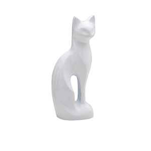 Peaceful Sleeping Black Cat <b>Memorial</b> <b>Keepsake</b> Urn for Ashes – Decorative Feline Statue with Silver Gem Collar - Product Image 5