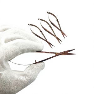 Ciseaux à ressort en acier inoxydable de haute qualité, couleur or rose, pour la beauté, la manucure, la coupe des sourcils, étiquette privée personnalisée - Product Image 4