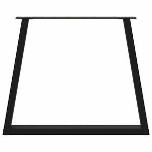 Gambe del tavolo da pranzo a forma di V nere 2 pezzi 31.5 "x(28.3 '-28.9") gambe per mobili in acciaio - Product Image 5