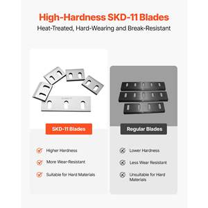 Kit de Cuchillas para Trituradora de Acero Aleado, 6 Cuchillas Giratorias y 2 Fijas de Alta Dureza SKD-11, Modelo Compatible 250 para ABS Industrial - Product Image 3