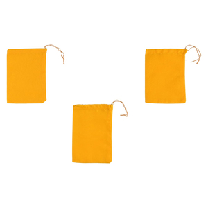 New Simple Design Cotton Yellow Solid Color With Custom Logo And Printing Wholesale Rate Cotton Drawstring <b>Bags</b> - Product Image 3