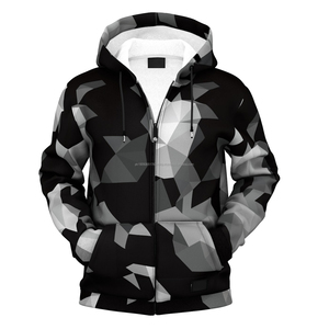 Sweat à capuche zippé pour homme, coupe ajustée, 100% coton molletonné, avec poche, impression personnalisée de logo de haute qualité, taille adulte, sublimation - Product Image 4