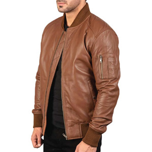 Chaqueta de Cuero de Oveja Auténtica para Hombre, Prenda Exterior Elegante, Duradera y Cómoda - Product Image 3