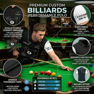 Camiseta Deportiva de Snooker de Manga Corta, Transpirable y Elástica para Entrenamiento y Torneos de Billar - Product Image 4