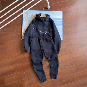 Ensemble de survêtement en polaire pour homme : sweat à capuche oversize élégant et pantalon de jogging coupe décontractée pour l'entraînement sportif - Product Image 3