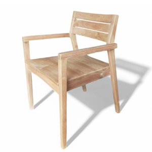 Modern Minimalist Solid Wood Outdoor <b>Chair</b> with Armrests <b>for</b> Garden Set Durable Design - Product Image 2