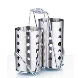 Support de rangement en maille métallique pour couverts, organisateur d'ustensiles de cuisine, support de comptoir pour fourchettes, cuillères, couteaux et baguettes - Product Image 4