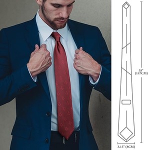 Cravate tissée pour franc-maçon, cravates de mode pour hommes avec motif carré et boussole maçonniques, fabriquées en tissu de qualité supérieure - Product Image 6