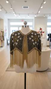 เสื้อยืดผู้หญิงแขนสั้นผ้าฝ้ายสีขาว ตกแต่งด้วยลูกปัดลายพระจันทร์ ปักลายเมฆประดับเลื่อม งานปักมือ สไตล์ลำลองสำหรับฤดูร้อน - Product Image 2