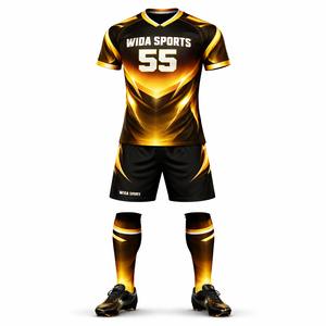 Tenues de football personnalisées de haute qualité très demandées, ensemble maillot de foot anti-humidité, vêtements de sport d'entraînement pour équipes, fournisseur OEM - Product Image 1
