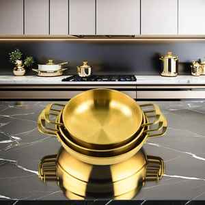 Ensemble de poêles en fonte avec revêtement en acier inoxydable antiadhésif, résistant à la chaleur, compatible induction, poignée en plastique, capacité 1-2L, cuisine - Product Image 2