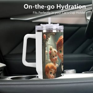 Custom Tumbler 40oz With Handle <b>For</b> Construction Field <b>Work</b> Teams - Product Image 3