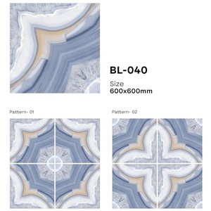 Carreaux décoratifs en porcelaine polie de 9mm d'épaisseur pour la conception de motifs continus Céramique 600x600mm Revêtement de sol intérieur - Product Image 2