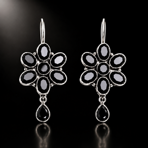 Trusted Supplier Oxidized Silver-Plated <b>Black</b> Onyx Gemstone <b>Stud</b> <b>Earrings</b> Bezel Setting Boho Trendy Design Gift for Women - Product Image 5
