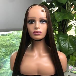 Super Silky Bone Straight Color Chocolate Tamaño largo Peluca con malla frontal Extensiones de cabello crudo vietnamita 100% Cutícula alineada - Product Image 3