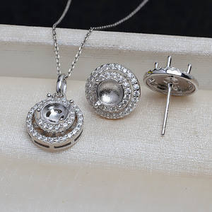 Componentes de Joyería de Plata S925 para DIY, Juego de Anillos Colgantes Giratorios, Soporte Hueco para Perlas de Cera de Abeja sin Aguja de 5.5-6 mm - Product Image 2