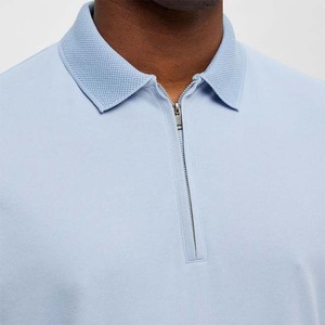 Chemises d'hiver décontractées pour hommes à demi-zip, imprimées et brodées, 100 % coton, personnalisables avec logo sur mesure, vente en gros - Product Image 3