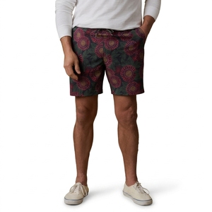 <b>Men</b> High Quality Shorts Floral Print Board Shorts Quick Dry Drawstring Waist Casual Swim <b>Trunks</b> With Pockets - Product Image 2