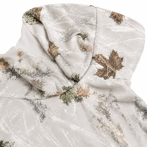Sudadera con Capucha de Camuflaje Desértico para Caza |   Sudadera con Capucha Personalizada para Exteriores |   Sudadera de Forro Polar con Estampado de Hojas Premium - Product Image 2