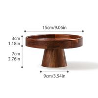 Support à gâteau en bois fait main de luxe, base épaisse et solide, style moderne antique, taille personnalisée pour réception, buffet de desserts, traiteur