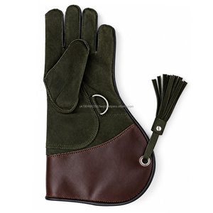 Guantes de Cetrería de Cuero de 35 cm de Largo para Halcones, Cerneros y Búhos, para Manipulación de Aves, Caza y Entrenamiento, Doble Capa Protectora - Product Image 1