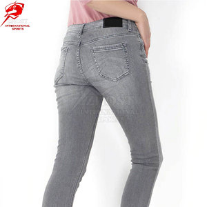 High Quality Slim Fit <b>Jeans</b> <b>Women</b> Fashion Stretch Fabric Pocket Secure <b>Button</b> Closure Sleek Narrow Leg <b>Jeans</b> - Product Image 5