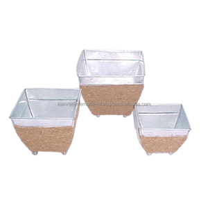 Ensemble de jardinières de conception de luxe en métal haut de gamme de six pièces pour accessoires de plantes florales de jardin et de restaurant à la maison - Product Image 4