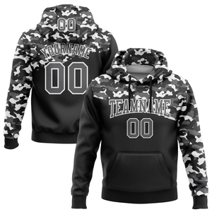 Wholesale Direct Industry New Design Custom Stitched Camo Steel Gray-Black 3D Sports <b>Pullover</b> Sweatshirt Salute To Service Hoodi - Product Image 1