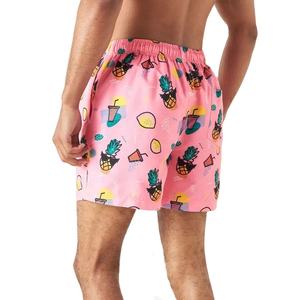 Shorts de bain pour hommes avec logo imprimé sur le devant, 100% polyester, séchage rapide, respirant, anti-UV, écologiques, shorts de plage d'été - Product Image 3
