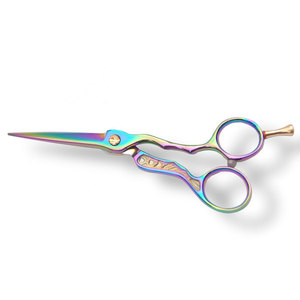 Professional Salon Hair Cutting <b>Barber</b> Scissors Sharp <b>Blade</b> Tip Right-Handed Medium Handle Multi Color Stainless Steel - Product Image 6