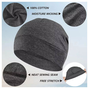 2026 Cotton Skull <b>Hats</b> for <b>Men</b> Women2-Pack Lightweight <b>Beanie</b> Sleep <b>Hat</b> For Outdoor Sports - Product Image 2
