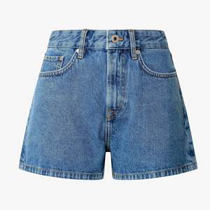 Shorts en jean bleu vintage personnalisés pour femmes, taille mi-haute classique, décontractés, mode estivale, en coton premium, vente en gros - Product Image 1
