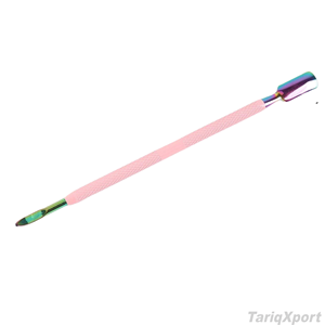 Pousse-cuticules professionnel de qualité supérieure en acier inoxydable réutilisable, double tête, design carré, poignée confortable, coffret - Product Image 2