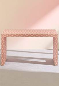 Traditional Bone Inlay Console <b>Table</b> Featuring Fine Artisan Work And Functional Design For Luxury Entryway Decoration - Product Image 4