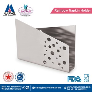 Servilletero de Acero Inoxidable con Acabado Mate, Ecológico y Duradero, Estilo Clásico, Apto para Lavavajillas, para Uso en Restaurantes u Hoteles - Product Image 2
