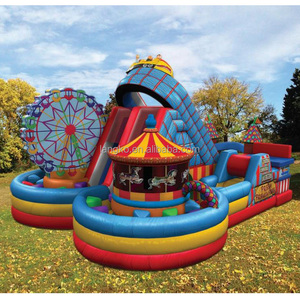 Kastil pantul istana tiup komersial rumah pantul bermain luar ruangan desain Modern tempat bermain dewasa rintangan kering basah - Product Image 3