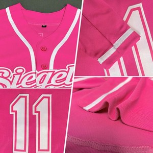 Camisetas de Béisbol al por Mayor Personalizadas con Nombre de Equipo, Logotipo del Equipo, Nombre del Jugador, Número del Jugador, Logotipo del Patrocinador, Secado Rápido, Transpirables, 100% Poliéster - Product Image 4