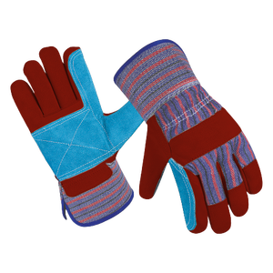 Gants industriels robustes en cuir de vachette pleine fleur, double paume renforcée, équipement de sécurité pour monteurs canadiens et travaux de jardinage domestique - Product Image 5