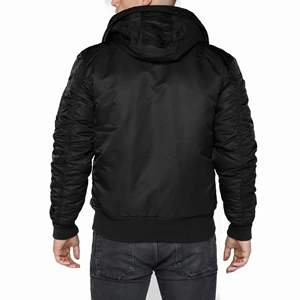 Vente en gros usine 2026 – Blouson bomber OEM brodé en nylon, personnalisé pour homme, 100 % polyester, style streetwear hip-hop, veste de pilote - Product Image 3