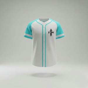 Camisetas de Béisbol con Estampado Técnico, Transpirables, de Secado Rápido, para Adultos, Cuello en V, Impresión Digital de Alta Calidad, 100% Poliéster - Product Image 2