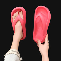 Sandales de plage d'été pour femmes, tongs à plateforme, semelle épaisse, soutien de la voûte plantaire, antidérapantes, en EVA, confortables, légères, imperméables
